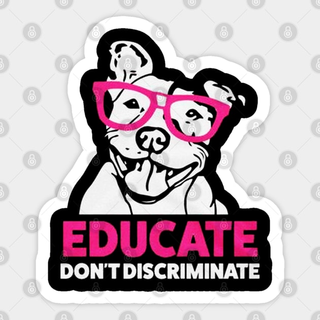 Cute Pit Bull Educate Sticker by Prashanthmuralidharart